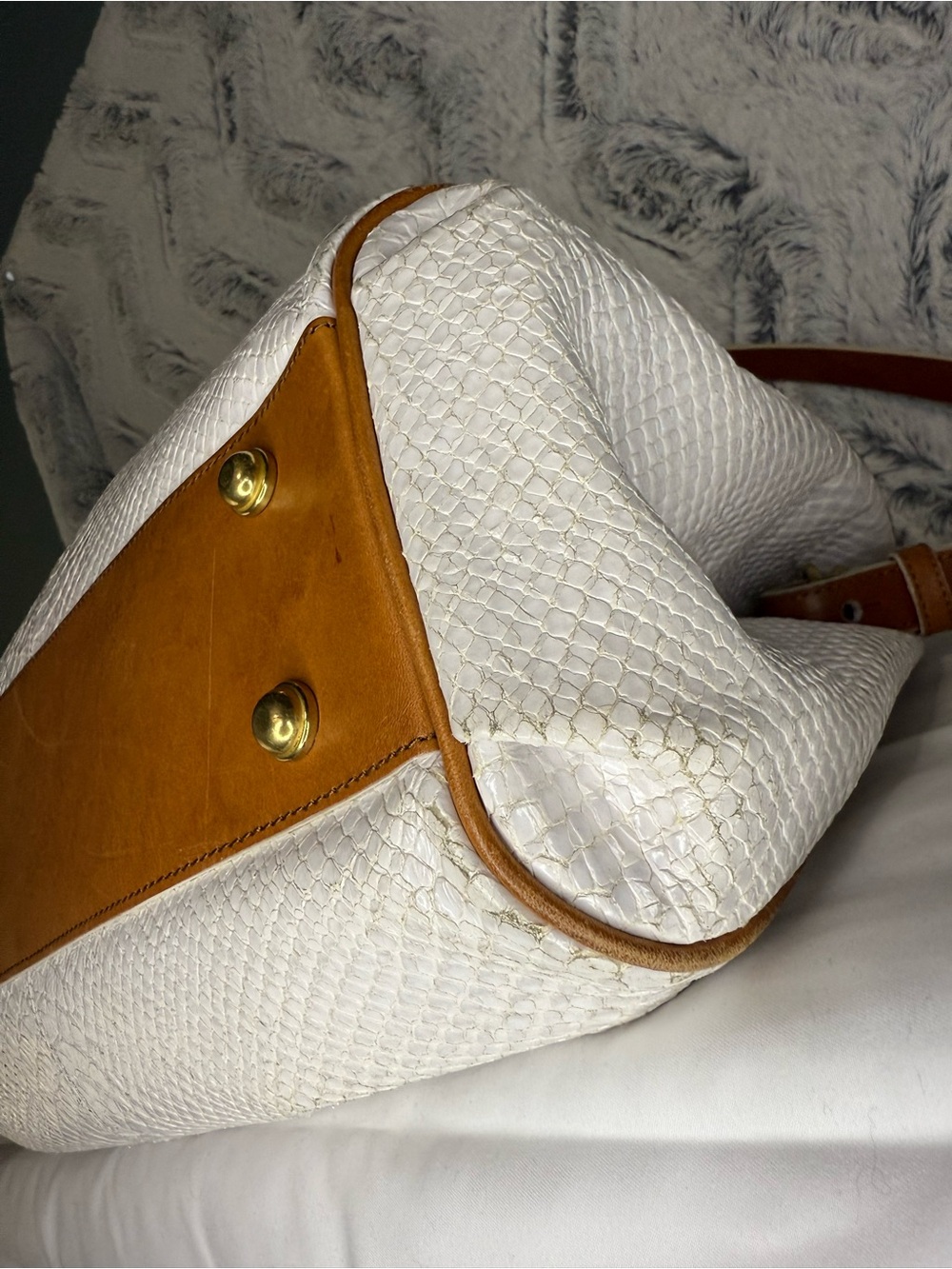 Brahmin Elisa in white snake print - Picture 6 of 8